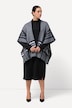 Strikket poncho med XL-tern, oversized og halvlange ærmer