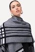 Strikket poncho med XL-tern, oversized og halvlange ærmer