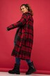 Oversized Plaid Lapel Collar Coat