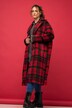 Oversized Plaid Lapel Collar Coat