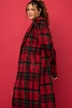 Oversized Plaid Lapel Collar Coat