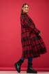 Oversized Plaid Lapel Collar Coat