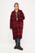 Oversized Plaid Lapel Collar Coat