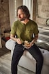 Pyjama deux pièces, collection Homewear. Pantalon et T-shirt Henley. Label OEKO-TEX. Jusqu'au 8 XL.