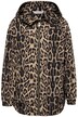 Bomber bunda, oversize, leopardí, kapuce, dlouhé rukávy