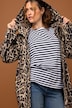 Jacke, oversized, Leo, Kapuze, Langarm