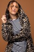 Jacke, oversized, Leo, Kapuze, Langarm