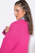 Long-Strickjacke, oversized, offene Form, Langarm