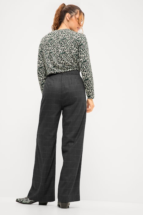 Wide Leg Checked Pants | Pant | Pants