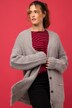 Strickjacke, oversized, V-Ausschnitt, 2 Taschen, Langarm
