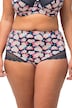 Midi kalhotky, květovaný vzor, krajka, mikrovlákno
