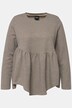 Sweatshirt, Struktur, A-Linie, Volant, Rundhals, Langarm