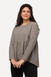 Sweatshirt, Struktur, A-Linie, Volant, Rundhals, Langarm