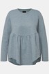 Sweatshirt, Struktur, A-Linie, Volant, Rundhals, Langarm