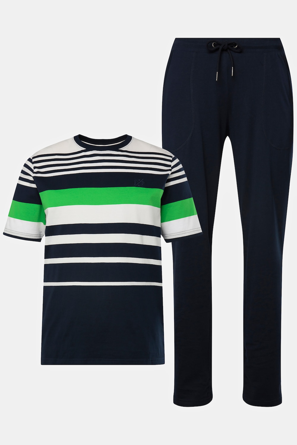 Schlafanzug, Homewear, OEKO-TEX, Zweiteiler, T-Shirt, lange Hose, bis 8 XL