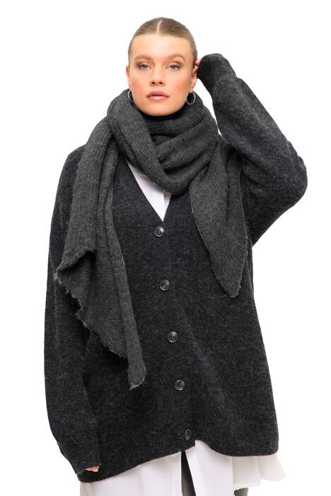 Šál, extra jemný úplet, šikmé okraje, Premium