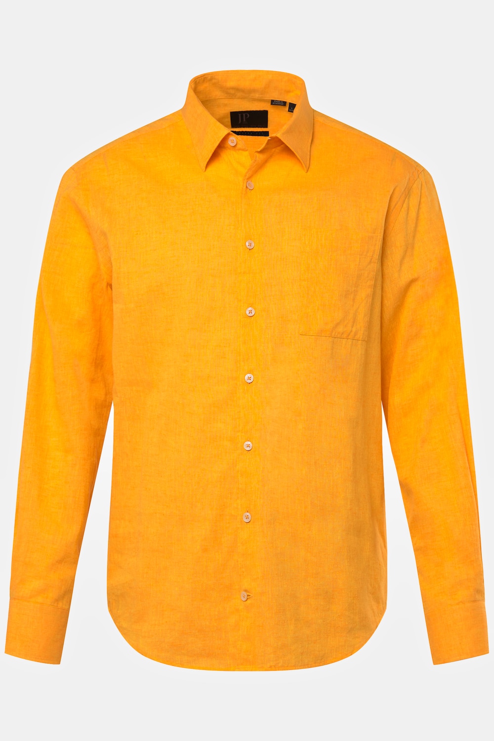 Hemd, Langarm, Leinenmix, Kentkragen, Modern Fit