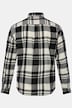 Karo-Flanellhemd, Langarm, Kentkragen. Modern Fit, Tall