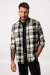 Karo-Flanellhemd, Langarm, Kentkragen. Modern Fit, Tall