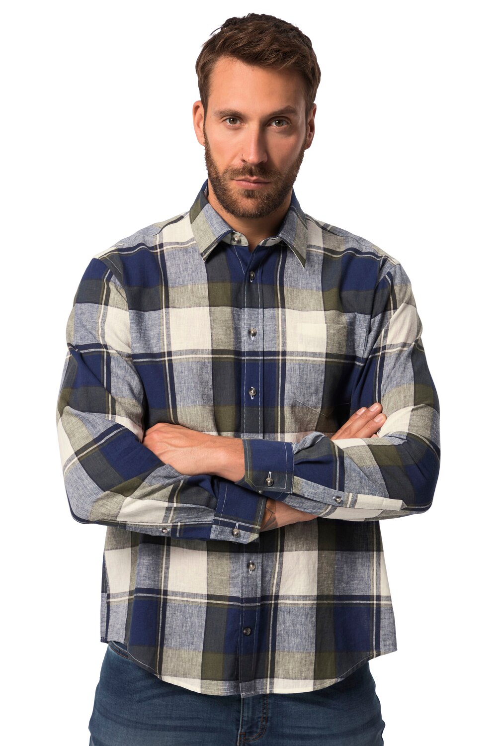 Abbigliamento Casa Uomo Camicia Da Notte Uomo Haigman - 100% Cotone, Maniche Lunghe, Taglia M-XXL Camicia Notte Uomo