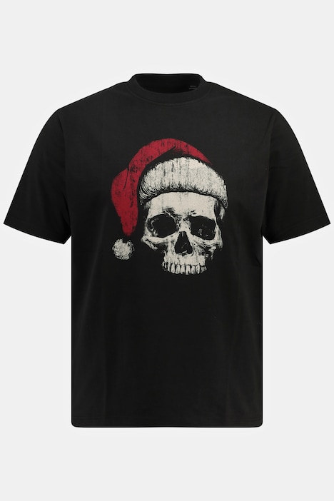 T-shirt# à manches courtes, col rond et imprimé de Noël