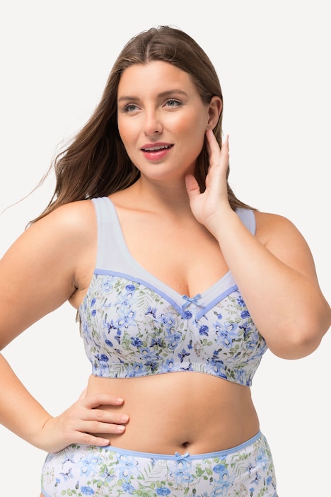 Blue Floral Kelly Support Bra, Support