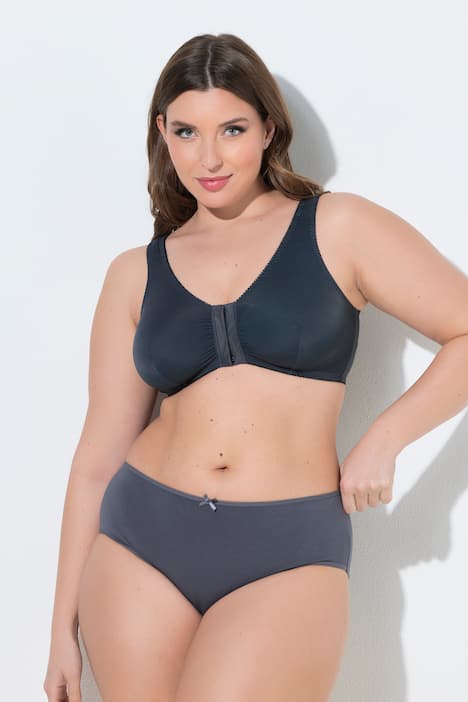 Bustiers, 3er-Pack, Vorderverschluss, Mikrofaser