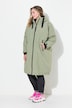 Chaqueta técnica, oversize, forro Teddy, capucha, cremallera bidireccional