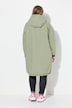Chaqueta técnica, oversize, forro Teddy, capucha, cremallera bidireccional