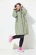Chaqueta técnica, oversize, forro Teddy, capucha, cremallera bidireccional