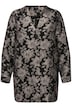 Bunda, metalický květovaný žakár, výstřih do V