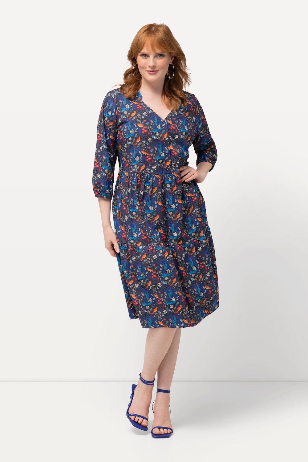 grandes tailles robe tunique, femmes, bleu, taille: 52/54, coton, ulla popken