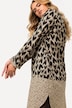Blusa larga, aspecto parcheado, corazones, cuello camisero, manga larga