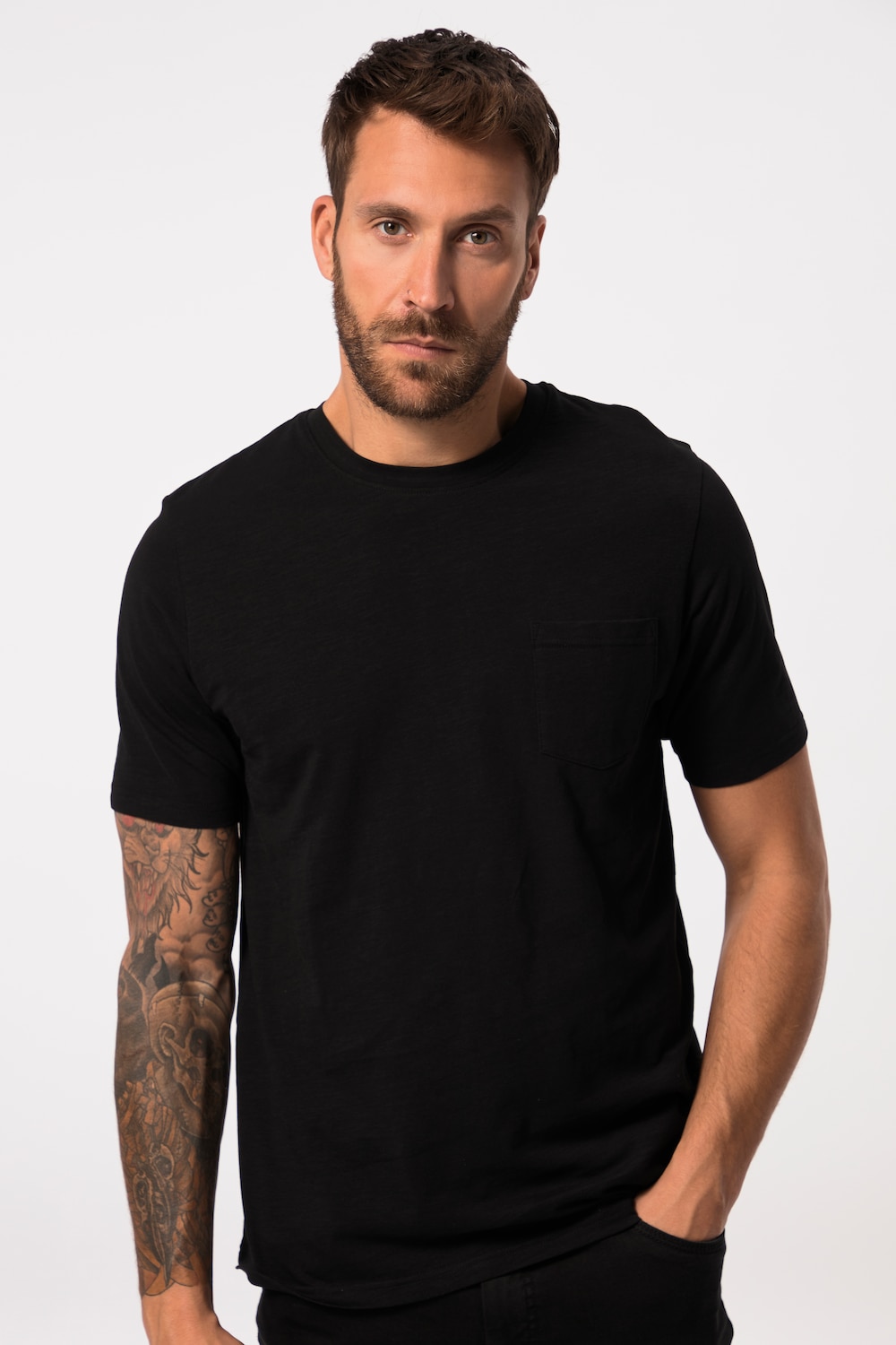 Große Größen T-Shirt, Herren, schwarz, Größe: 3XL, Baumwolle, JP1880