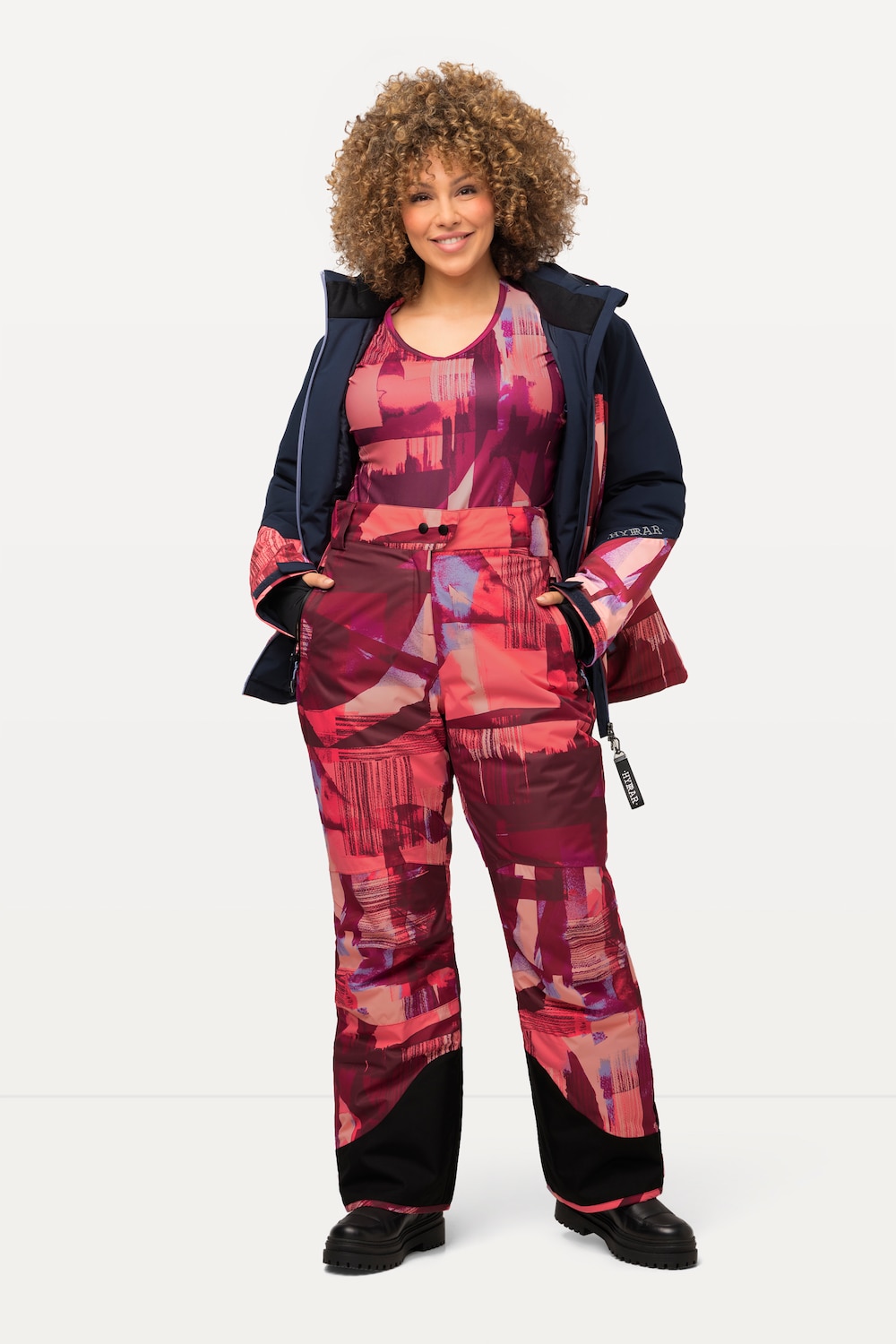 Große Größen Skihose, Damen, rot, Größe: 50, Polyester, Ulla Popken