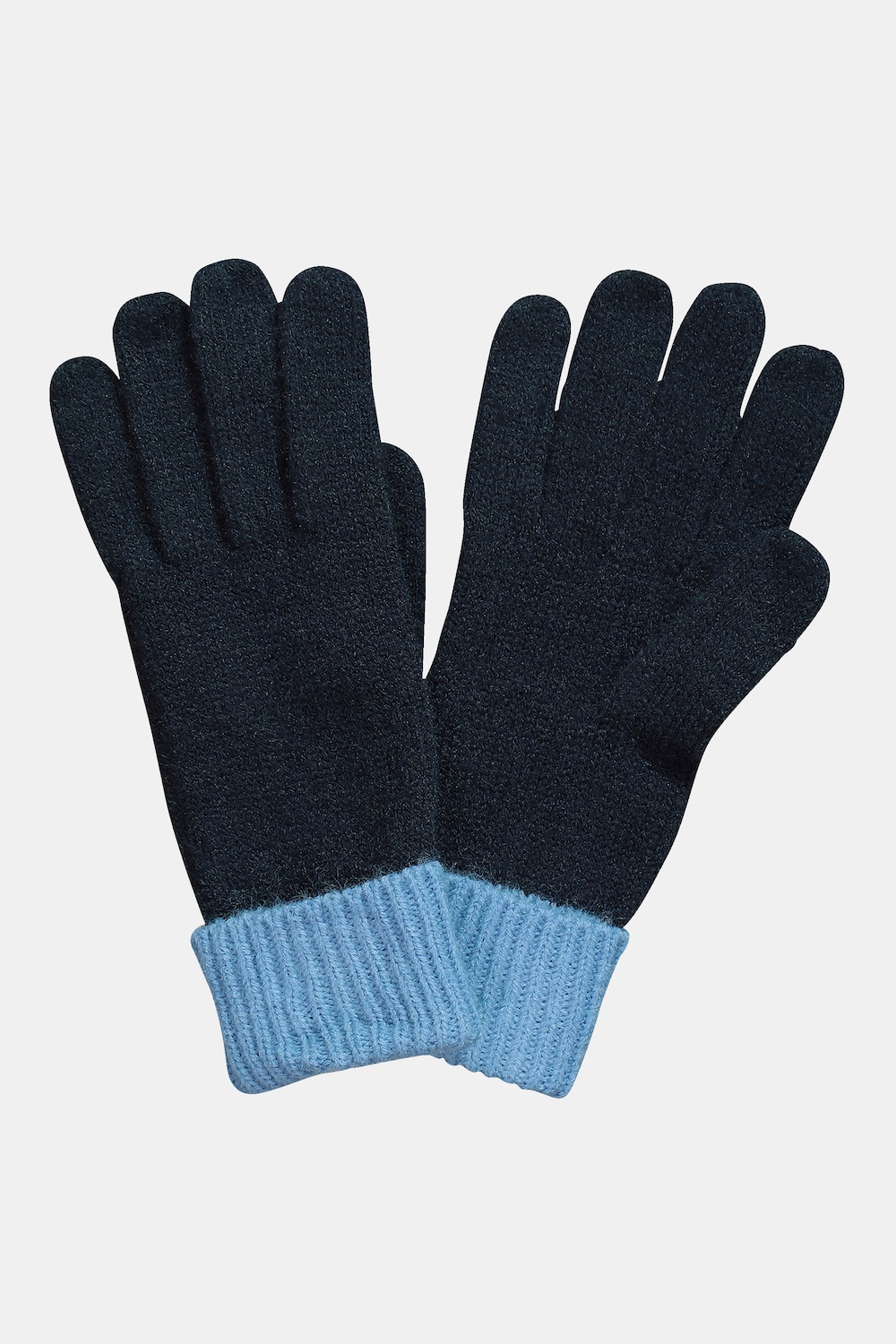 Handschuhe, Damen, blau, Größe: One Size, Synthetische Fasern/Polyester, Ulla Popken