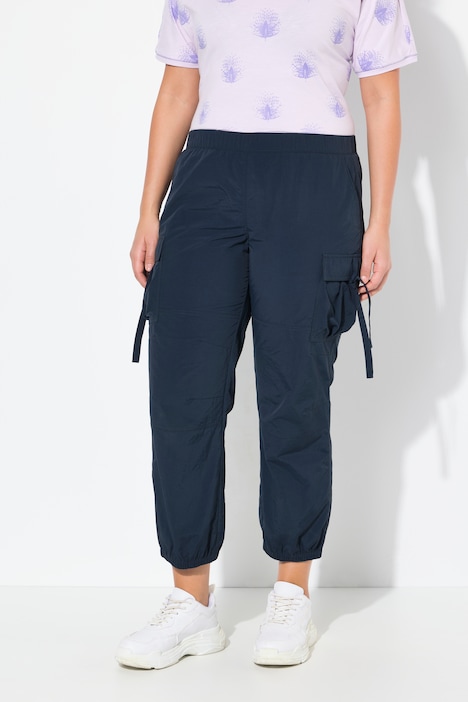 Pantalon cargo style militaire, avec taille élastique et cordon