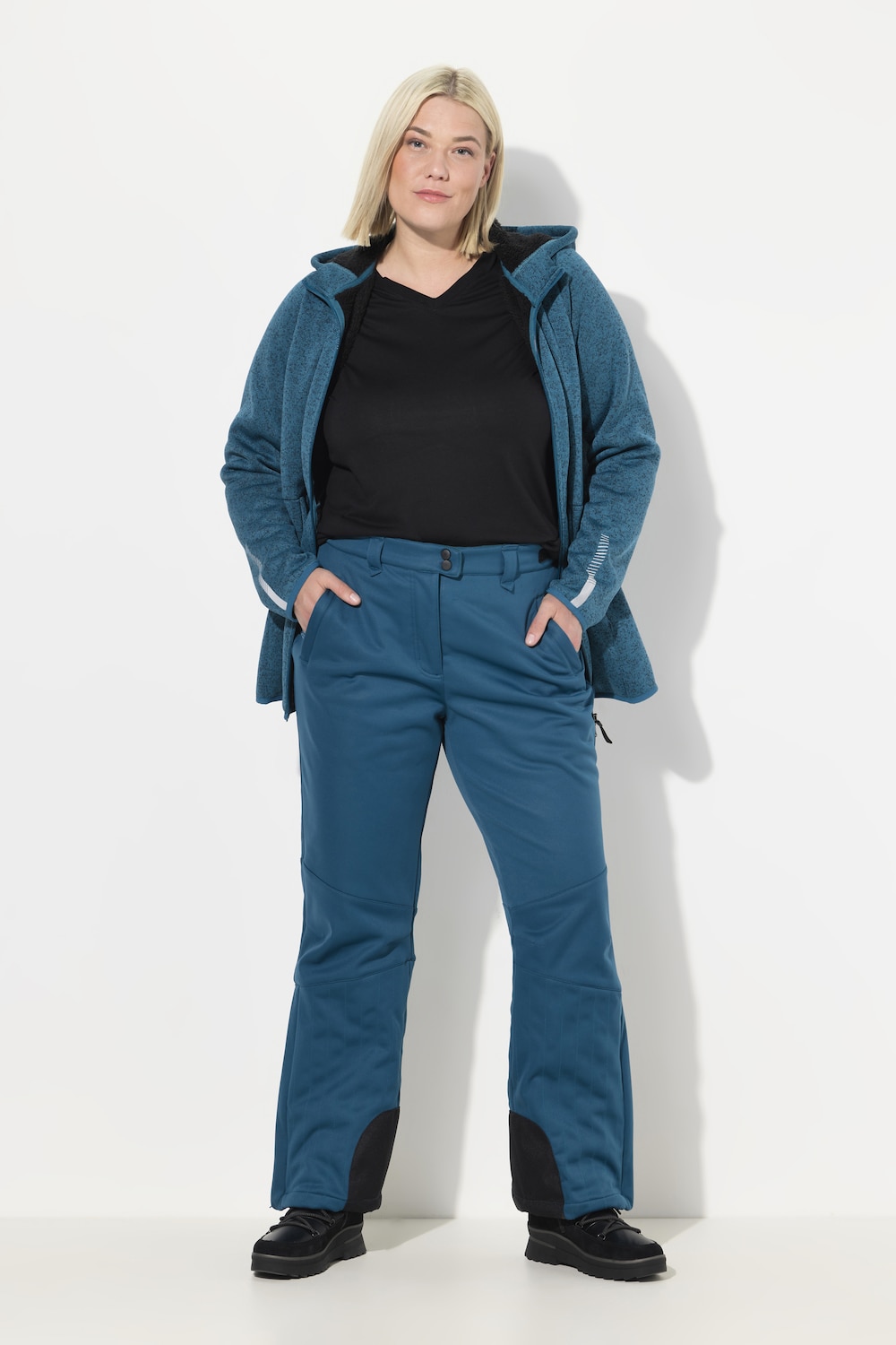 Große Größen Softshellhose, Damen, blau, Größe: 48, Ulla Popken