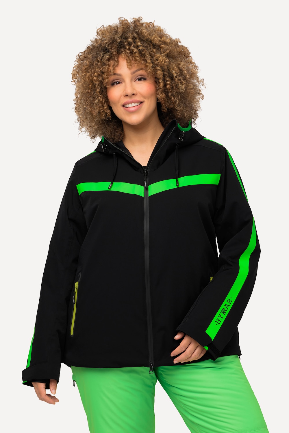Große Größen Performancejacke, Damen, schwarz, Größe: 46/48, Polyester/Synthetische Fasern, Ulla Popken