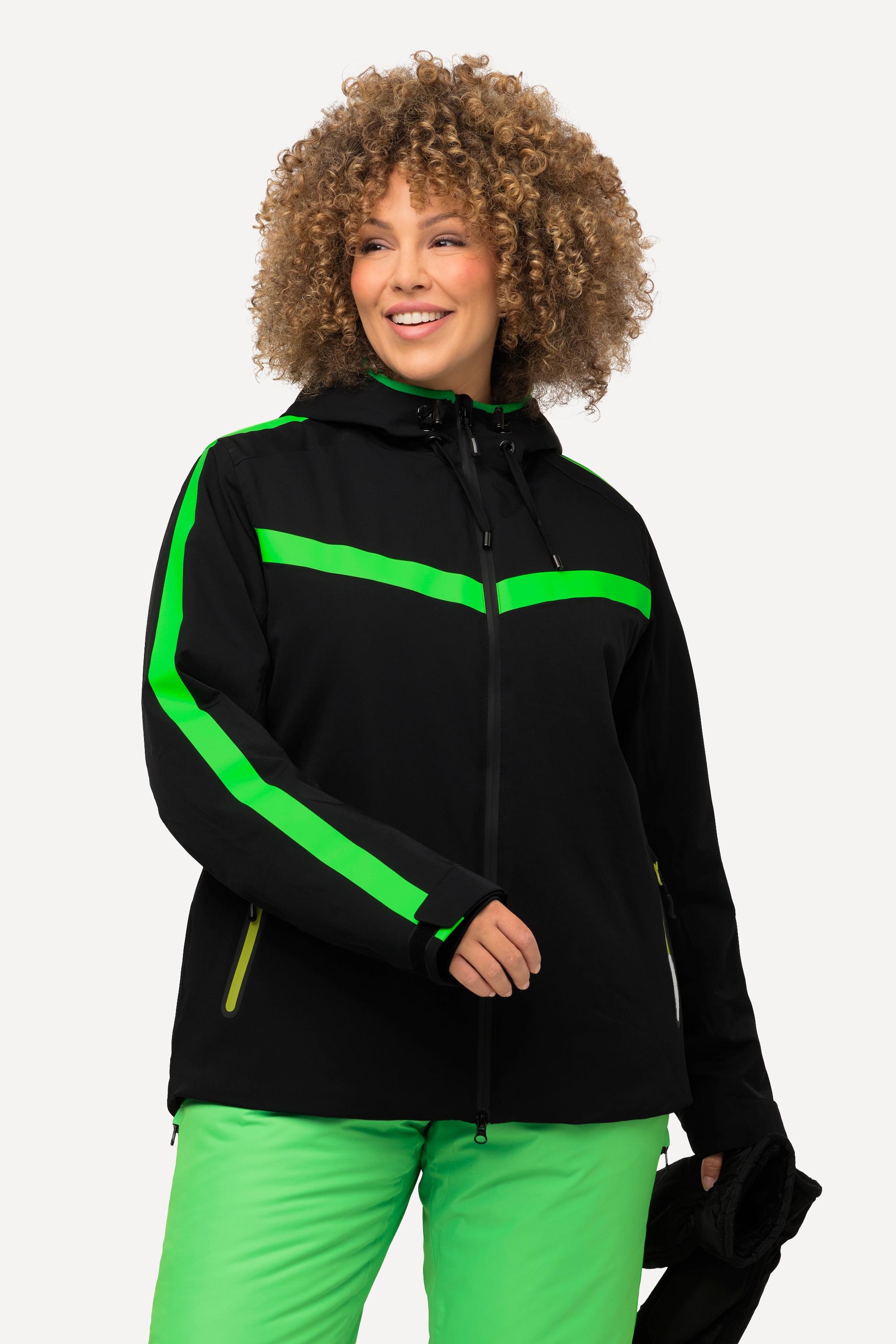 Ulla Popken Damen große Größen Performancejacke Stretch wasserdicht