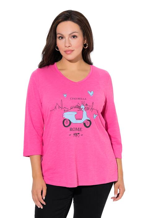 Tričko, Cia Bella, Classic, výstřih do V, 3/4 rukávy