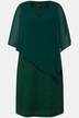 Kleid, doppellagig, Chiffon-Cape, V-Ausschnitt, 3/4-Arm