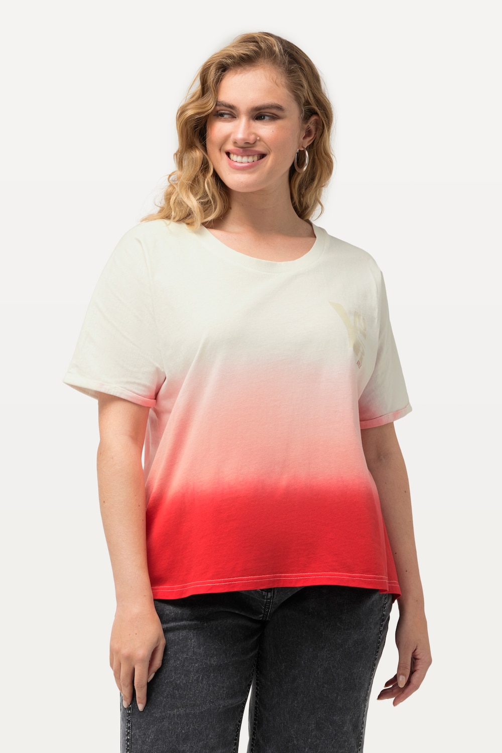 Große Größen T-Shirt, Damen, weiß, Größe: 50/52, Baumwolle, Ulla Popken