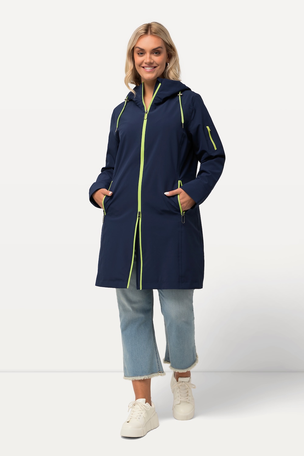 Große Größen HYPRAR Funktionsjacke, Damen, blau, Größe: 42/44, Polyester/Elasthan, Ulla Popken