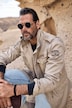 Veste de treillis en coton, écussons, style vintage - jusqu'au 8 XL