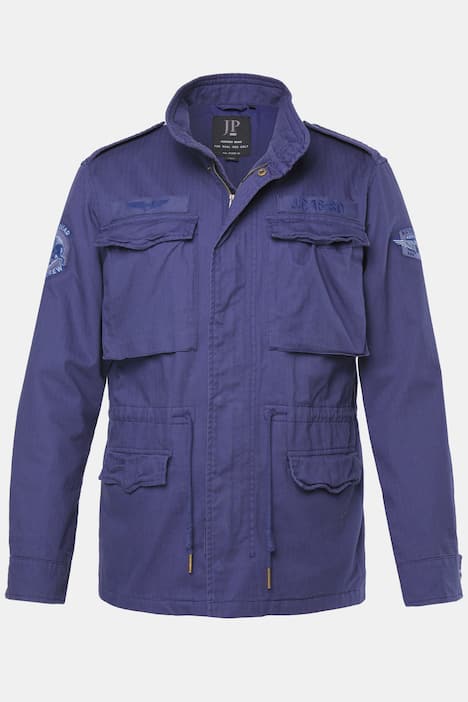 Veste de treillis en coton, écussons, style vintage - jusqu'au 8 XL