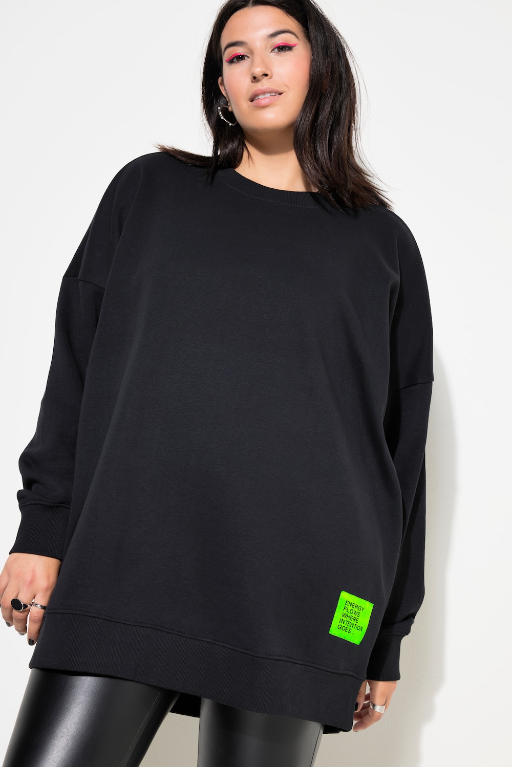 Große Größen Sweatshirt, Damen, schwarz, Größe: 54/56, Baumwolle/Polyester, Studio Untold