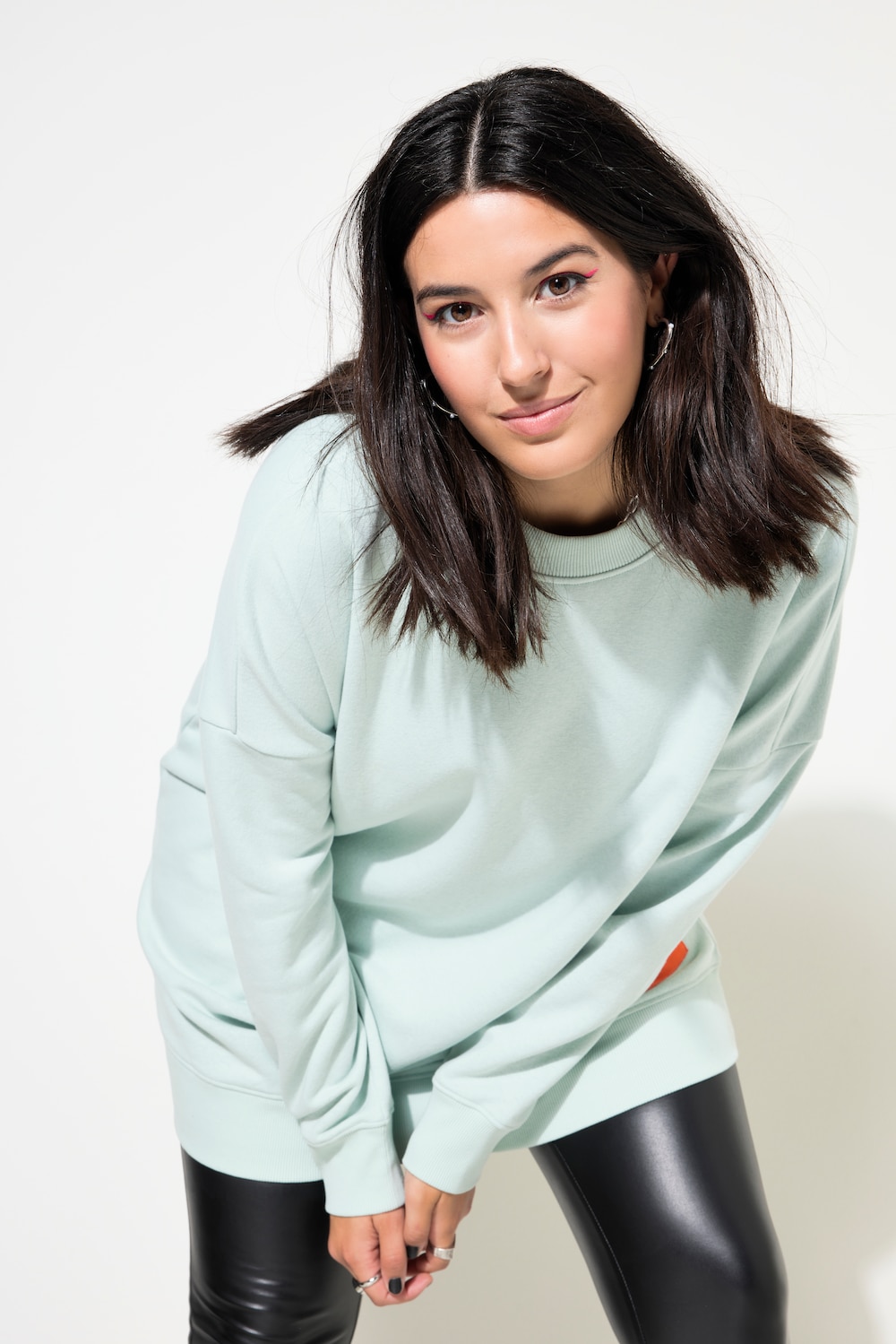 Große Größen Sweatshirt, Damen, türkis, Größe: 58/60, Baumwolle/Polyester, Studio Untold