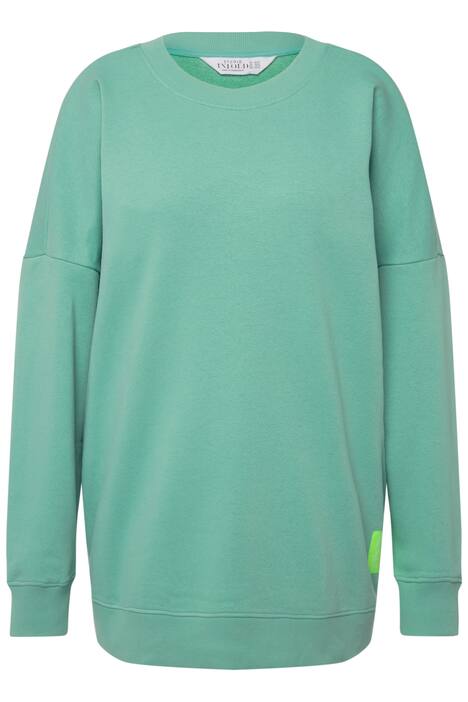 Mikina, oversize, nápis, kulatý výstřih, dlouhé rukávy