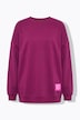Sweatshirt, oversize, statement-patch, rund hals, lange ærmer